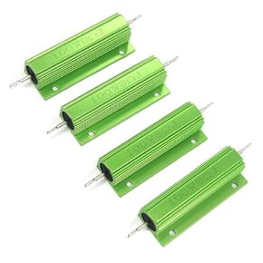 T Tulead Yellow Wirewound Resistors 100W Mouted Resistor 4 Ohm Pack of 4