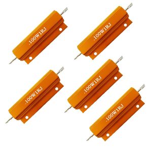 Set of 5 100W Watt Shell Power Aluminum Housed Case Wirewound Resistor 1R Ohm