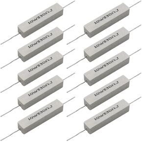 Cement Resistor,10 PCS 10w 4 Ohm 5% Axial Lead Wire Resistor White Wound Fixed Ceramic Resistors Wirewound Power Flame Heat Moisture Resistance Precharge Horizontal