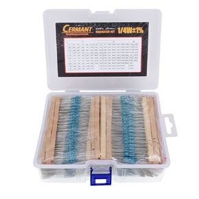 3120Pcs 1/4W Metal Film Fixed Resistor Kit 156Values 1 Ohm-10M Ohm 1% 0.25W Tolerance Resistor Assortment Kit with Storage Box