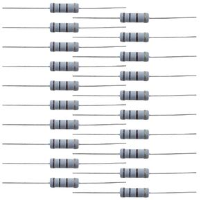 20PCS 3 Watt 100 Ohm Metal Oxide Film Resistor Quad Band Standard EIA Colours Suitable for Electronic and Electrical Experiment