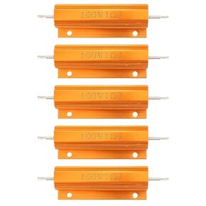 5pcs 100W 3 Ohm luminum Case Wirewound Resistors Mounted Resistor Adapters