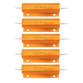 5pcs 100W 3 Ohm luminum Case Wirewound Resistors Mounted Resistor Adapters