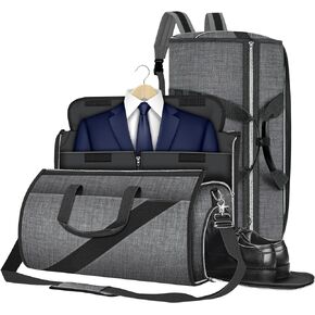 Garment Bag Large Duffel Bag Suit Travel Bag for Travel，Weekend Travel Backpack,Travel Flight Bag with Shoes Pouch for Men Women