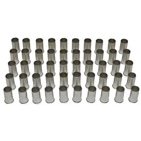 A-Team Performance Parts - 1/0 Ga. Non-Insulated Gauge Wire Ferrules - Crimper Tin-Plated Copper Tubes Pipe Clamps Bulkhead Fitting - .4055 Inches Inside (Dia) 0.71 Inches Pin (L). - Pack of 25