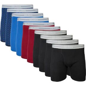 Gildan Men's Underwear Boxer Briefs, Multipack, Black/Garnet/Royal/Diamond