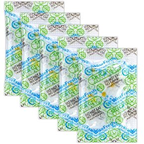 100Pcs 1 Gram Food Safe Desiccant Packs, Silica Gel Packets, Indicating Desiccant Moisture Absorbers for Storage