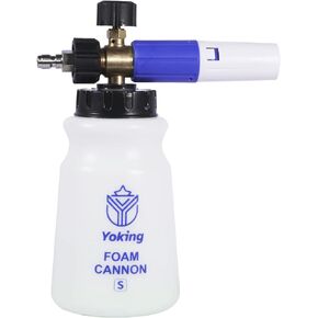 Car Wash Foam Cannon for Pressure Washer - Big Mouth Wide Base Heavy Duty Soap Cannon Garden Hose Foam Sprayer Car Washing Kit with 1/4'' Quick Connector and 1L Bottle in Saudi Arabia