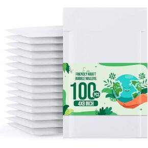 Fuxury Bubble Mailer 6x10" 100 Pack Padded Envelopes Usable Size 6x9" Durable Kraft Bubble Envelopes for CDs, Video Games, Book Thick Padded Mailers #0 Small Bubble Mailers Yellow