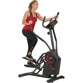 Sunny Health & Fitness Cardio Climber Stepping Elliptical Exercise Machine for Home with 8 Levels of Magnetic Resistance, Performance Monitor, Full Body Workout