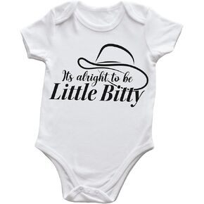 بدلة قطعة واحدة للأطفال البنات والأولاد من الجيد أن تكون Little Bitty Romper مفاجأة إعلان الحمل للأجداد (0-6 أشهر، رومبير أبيض طويل الأكمام) in Kuwait