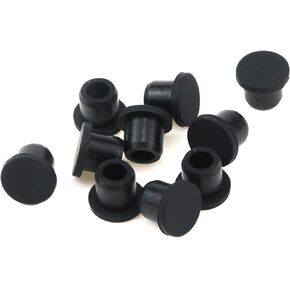 10pcs Rubber Plugs Waterproof Tapered Round Hole Stoppers Black for 10mm Hole