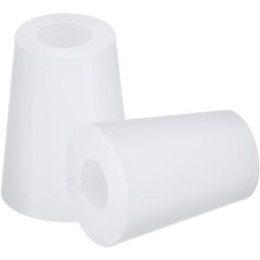 MECCANIXITY Silicone Rubber Tapered Plug 25mm to 33mm with Hole White for Powder Coating, Painting, Anodizing, Plating, Sandblasting, Laboratory Use 2 Pieces