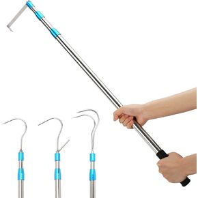 2.5 to 6.15 Ft Cargo Grabber Reach Retriever Tool, Telescoping Pole with Hook for Pickup Truck Bed Accessories in Kuwait