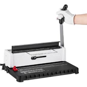 ماكينة تجليد لفائف حلزونية ماكينة تجليد الأسلاك 34 - فتحات بحجم مربع، سعة تثقيب 120 ورقة، صانع كتب ربط 12 ورقة لحجم الحروف، A4، A5 أو حجم أصغر in Kuwait