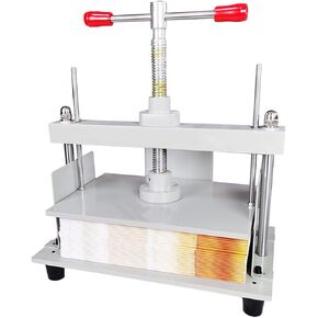Bookbinding Press Screw Papermaking Book Notes Invoice Flattening Machine Press Bookbinder Steel 11.8 in X 8.5IN Flat Paper Press Machine for Photo Nipping Vouchers Checks Booklets