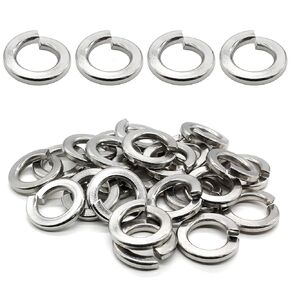 100 PCS Split Lock Washers 1/2 Inch Spring Washer 304 Stainless Steel Washer