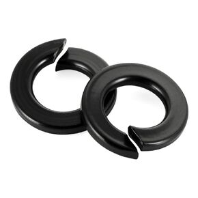 M8 Black Spring Lock Washer, 304 Stainless Steel, Black Coating Split Lock Washer Elastic Gasket, for Screws Fasteners, 50 PCS