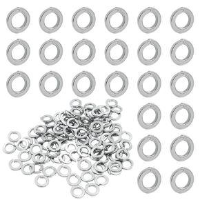 50 Pcs Spring Lock Washer M8 Stainless Steel Split Lock Washers(Silver)