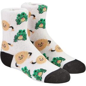 Rite Lite Passover Kids Crew Socks, Frogs and Matzah Balls Design