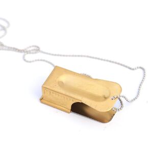 WW2 US Cricket Clicker Paratrooper Clacker with Strap D-Day Airborne Whistle Golden Color
