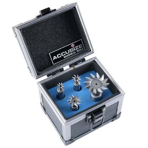 Accusize Industrial Tools 4 Pc 60 Degree H.S.S. Dovetail Angular Cutters, Right Hand Weldon Shank, 4400-6206
