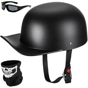 خوذة دراجة نارية بيسبول بنصف غطاء للدراجة كروزر تشوبر سكوتر - معتمدة من دوت in Kuwait