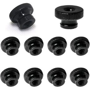 صواميل إبهام مخرشة 10 قطع M5x0.8mm مقابض مستديرة سوداء صواميل يدوية لأجزاء الطابعة ثلاثية الأبعاد... in Kuwait