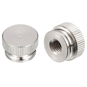 uxcell Knurled Thumb Nuts, 2pcs M4 x D13mm x H9mm Carbon Steel Knurled Nut with Collar High Head Blind Hole Knurled Thumb Nuts for 3D Printer Parts