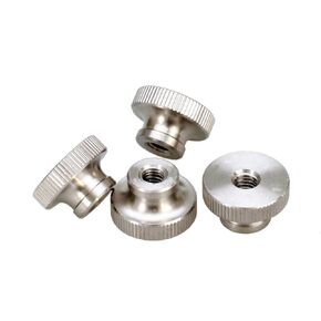 4PCS GB806 M3 11mm Nickel-Plated Knurled Thumb Nut with Collar Eco-Friendly Carbon Steel Hand Tighten Round Nut 3D Printers Parts