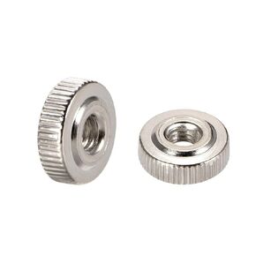 uxcell Round Knurled Thumb Nuts Conector Lock Adjusting Nuts, M4 Female Threaded Thin Type, Nickel Plated, Pack of 30