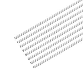 MECCANIXITY 304 Stainless Steel Round Rods, 1.2mm x 400mm Solid Shaft Rods for DIY Craft Model Car Helicopter Airplane, Pack of 10