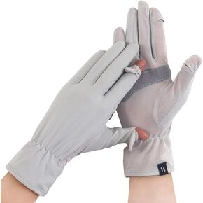 Women's UPF 50+ Mesh Palm Sun Protection Touchscreen Driving Gloves