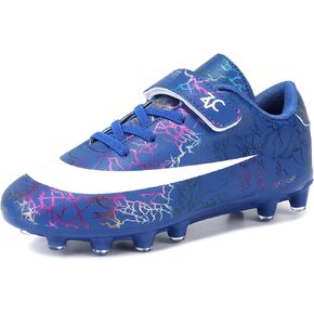 Kids Soccer Cleats Boys Girls Soccer Shoes Outdoor Firm Ground Youth Football Cleats for Little Kid/Big Kid in Saudi Arabia