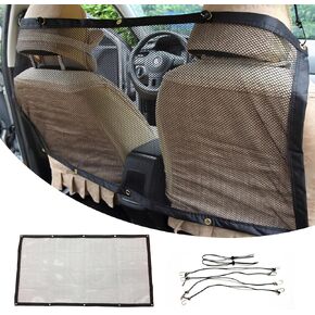 1 PC Car Pet Protection Net, Dog Barrier Isolation Net Seat Back Safety with Adjustable Rope, Prevent Pets from Interfering Fence, Universal for Most Cars Interior Accessories (Black) in Saudi Arabia