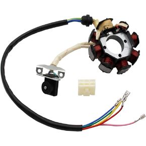 8 Coil Magneto Stator Plate for CG 125cc 150cc 200cc 250cc ATV Quad Dune Buggy Dirt Pit Pro Trail Bike Go Kart TaoTao Sunl