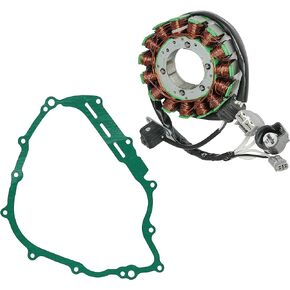 Caltric Stator and Gasket Compatible with Yamaha Rhino 700 2008-2013 Viking 700 2014-2018 5B4-81410-00-00, 1XD-81410-00-00, 3B4-15451-00-00
