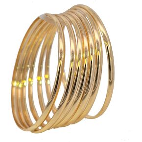 Anela Set of 7 Bangels, Slip On Style, One for Each Day of the Week, Stackable Bracelets, Great Gift Idea