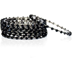 JD'Z COLLECTION Bangles for Women, Crystal 8Pc Bracelet Bangle Jewelry Bollywood Heavy Metal Gold Rose & Silver Tone
