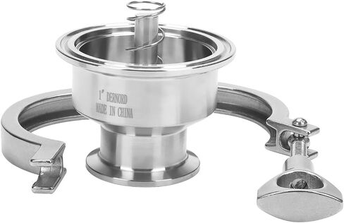 DERNORD Sanitary Check Valve - One Way Flow - 1.5" Tri Clamp Style, Stainless Steel 304, FKM Gasket (1 Inch Tube OD) in Kuwait
