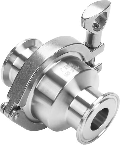 DERNORD Sanitary Check Valve - One Way Flow - 1.5" Tri Clamp Style, Stainless Steel 304, FKM Gasket (1 Inch Tube OD) in Kuwait
