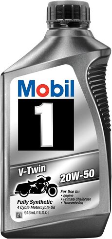Mobil 1 96936 20W-50 V-Twin Synthetic Motocycle Motor Oil - 1 Quart (Pack of 6) in Saudi Arabia