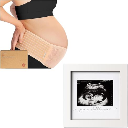 KeaBabies Maternity Belly Band for Pregnancy & Baby Sonogram Picture Frame Soft & Breathable Pregnancy Belly Support Belt - Modern Ultrasound Frame for Mom to Be - Pelvic Support Bands - Tummy Band in Saudi Arabia
