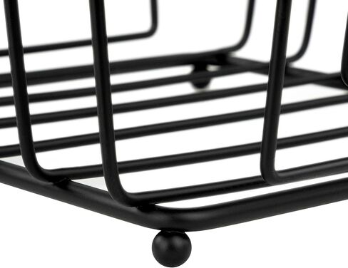 حامل مناديل أفقي من Spectrum Diversified Ashley Flat، ديكور حديث لتناول الطعام لطاولات المطبخ وأسطح العمل، أسود in Kuwait