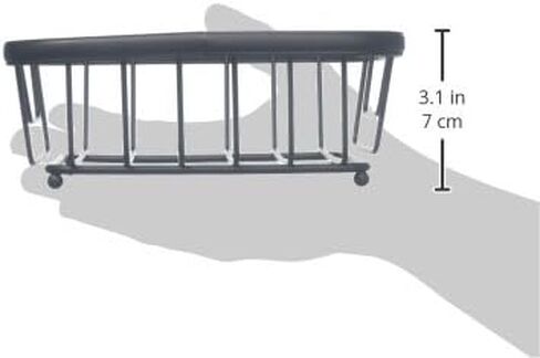 حامل مناديل أفقي من Spectrum Diversified Ashley Flat، ديكور حديث لتناول الطعام لطاولات المطبخ وأسطح العمل، أسود in Kuwait