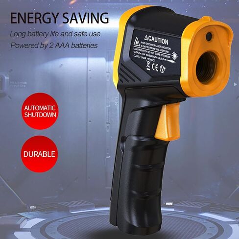 Infrared Thermometer Gun Digital Laser Temperature Gun -58℉ to 1112℉(-50℃ to 600℃) Adjustable Emissivity IR Temp Gun for Cooking,BBQ,Food,Pizza,Meat,Grill,Griddle,Oven,Engine(not for Humans) in Kuwait