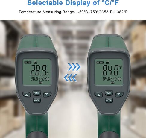 مسدس حرارة بالأشعة تحت الحمراء من INKBIRDPLUS للطهي، مسدس ميزان حرارة ليزر رقمي لفرن البيتزا والزواحف مع إضاءة خلفية، -58 درجة فهرنهايت ~ 1382 درجة فهرنهايت (INK-IFT03) in Kuwait