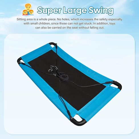 700lb Giant 60" Saucer Tree Swing Flying for Kids and Adults, Anti-Fade Tree Swing Set with 2pcs Hanging Straps and Adjustable Ropes, Outdoor Indoor Swings in Kuwait