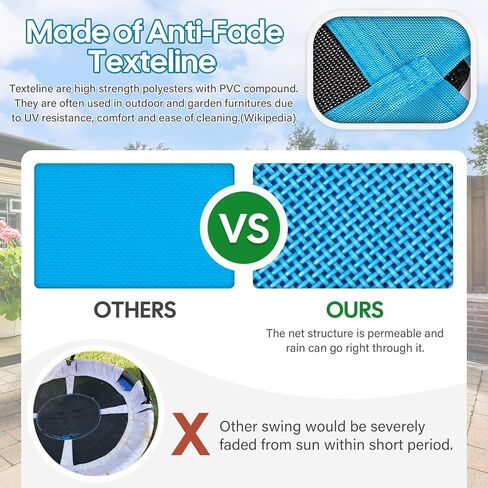 700lb Giant 60" Saucer Tree Swing Flying for Kids and Adults, Anti-Fade Tree Swing Set with 2pcs Hanging Straps and Adjustable Ropes, Outdoor Indoor Swings in Kuwait