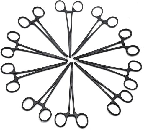10 Assorted Kelly Locking HEMOSTAT Forceps 5.5" Ideal for All Types of Hobby (PNIK) and First AID KIT by G.S ONLINE STORE in Saudi Arabia